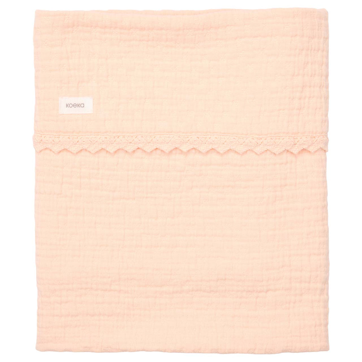 Kinderdecke 100x150 aus Baumwolle mit Spitzenkante – Koeka Elba