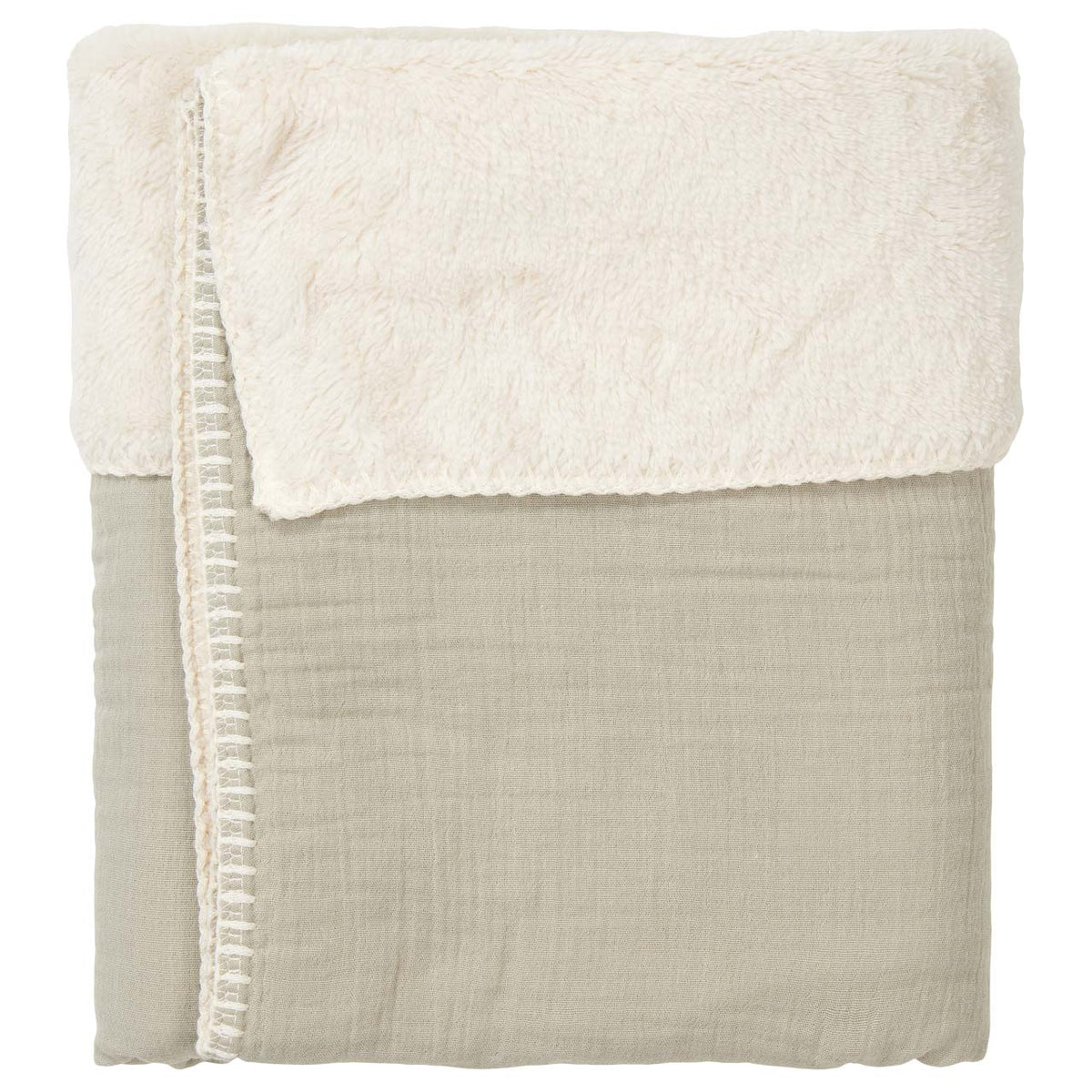 Kinderdecke 100x150 aus Musselin mit Teddyfutter – Koeka Faro