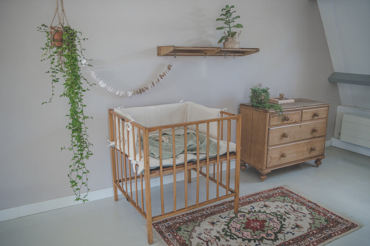 Laufstallumrandung 180 × 30 cm Waffelstoff – Koeka Amsterdam