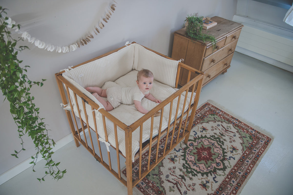 Laufstallumrandung 180 × 30 cm Waffelstoff – Koeka Amsterdam