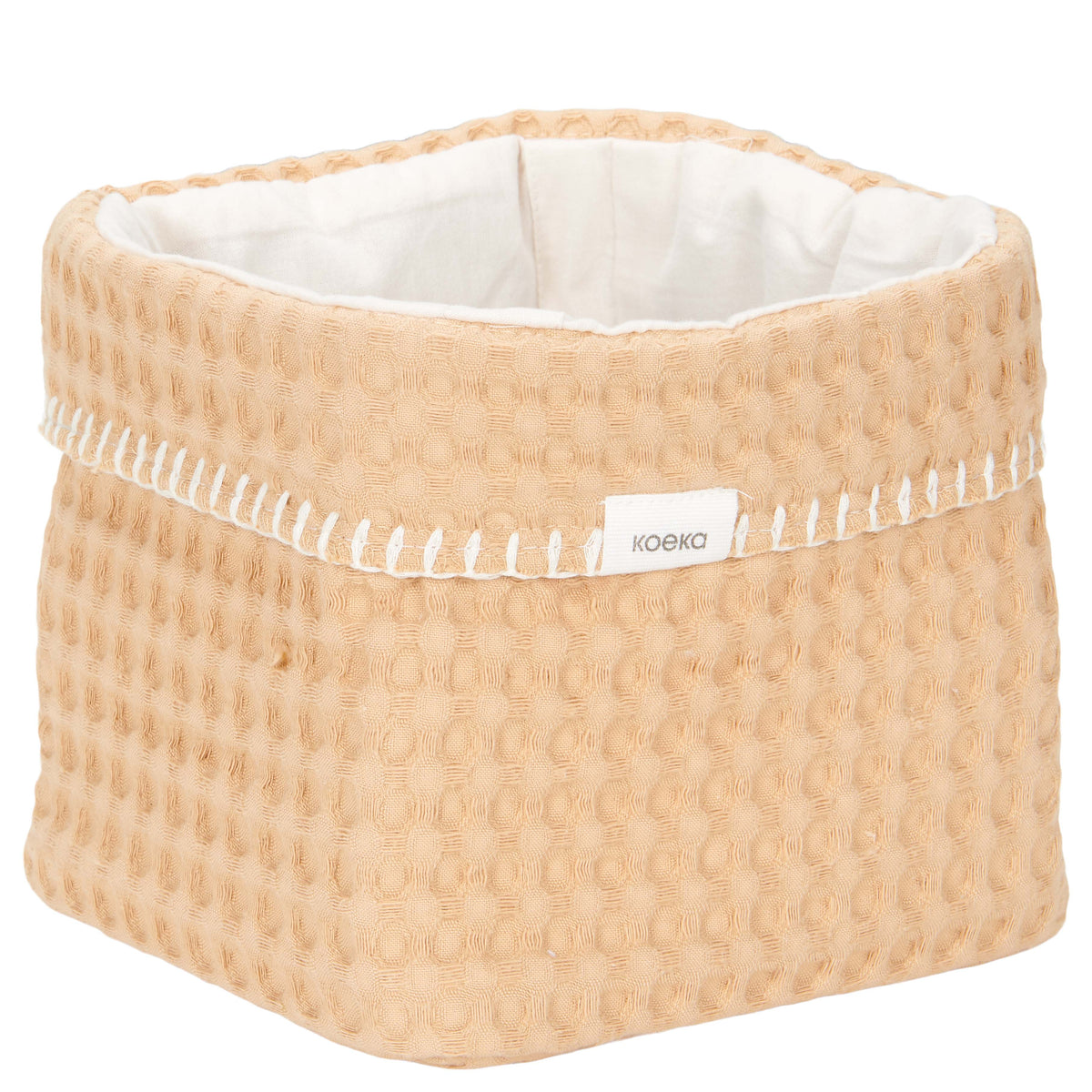 Wickeltischkorb aus Baumwoll-Waffelstoff – Koeka Antwerp