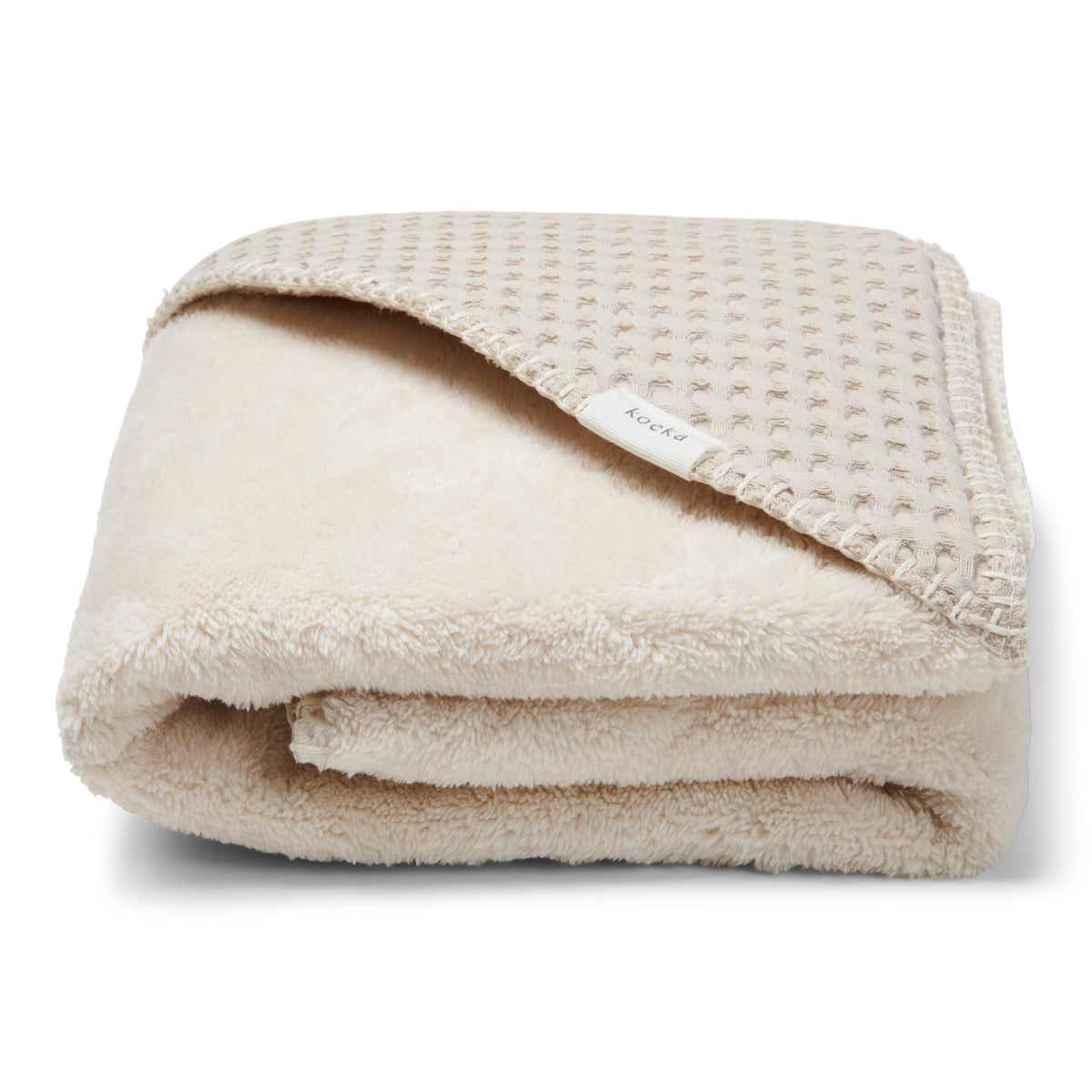 Einschlagdecke mit Teddyfutter und Kapuze 100 × 100 cm – Koeka Oslo
