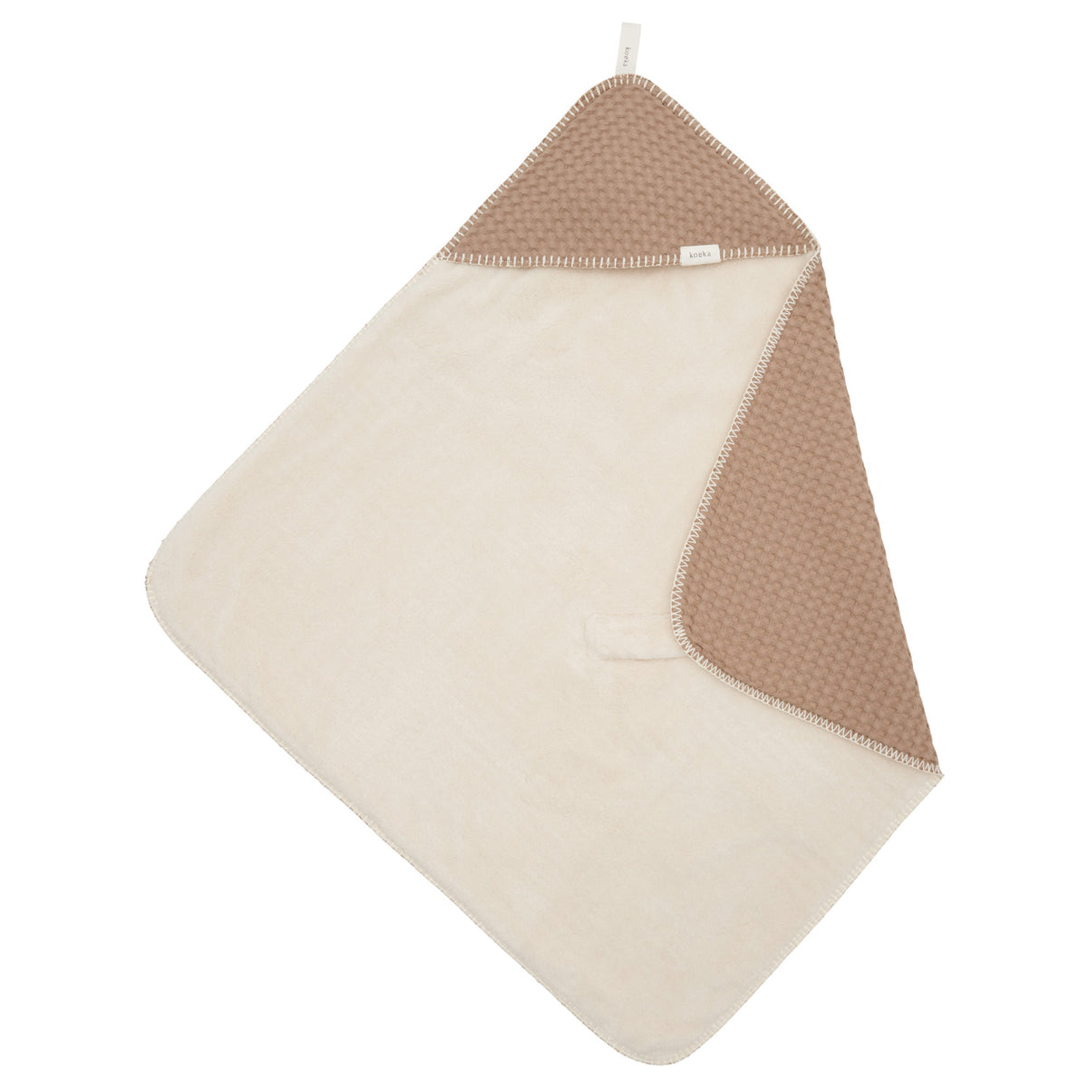 Einschlagdecke mit Teddyfutter und Kapuze 100 × 100 cm – Koeka Oslo