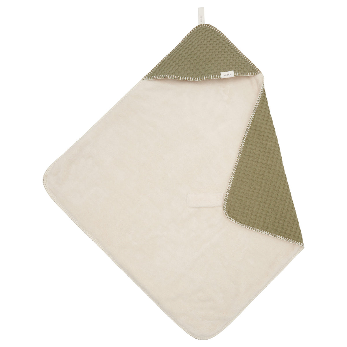 Einschlagdecke mit Teddyfutter und Kapuze 100 × 100 cm – Koeka Oslo