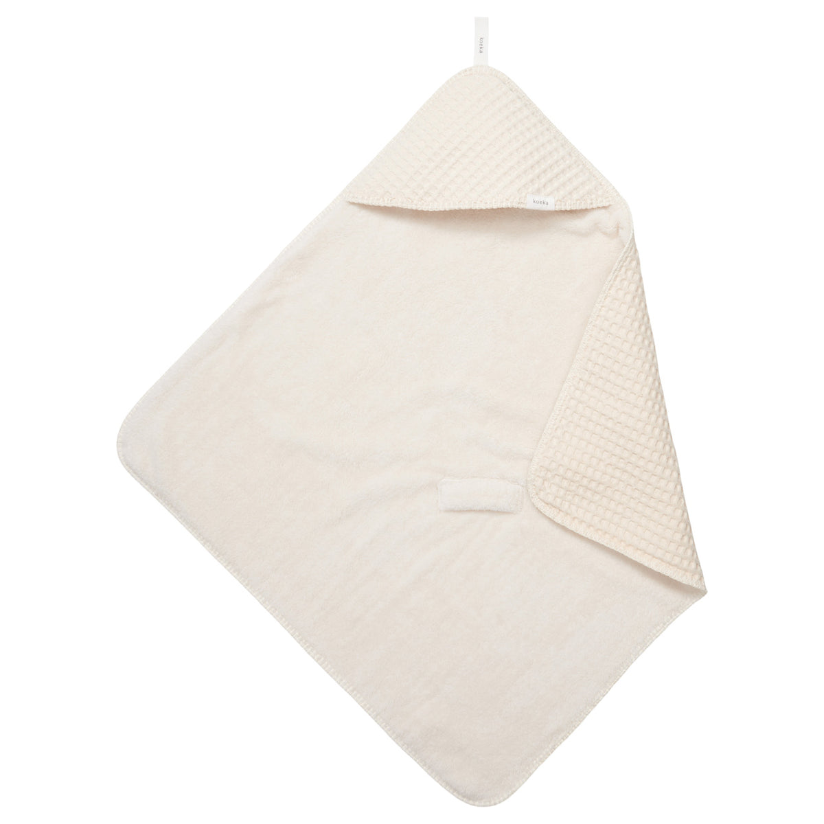 Einschlagdecke mit Teddyfutter und Kapuze 100 × 100 cm – Koeka Oslo