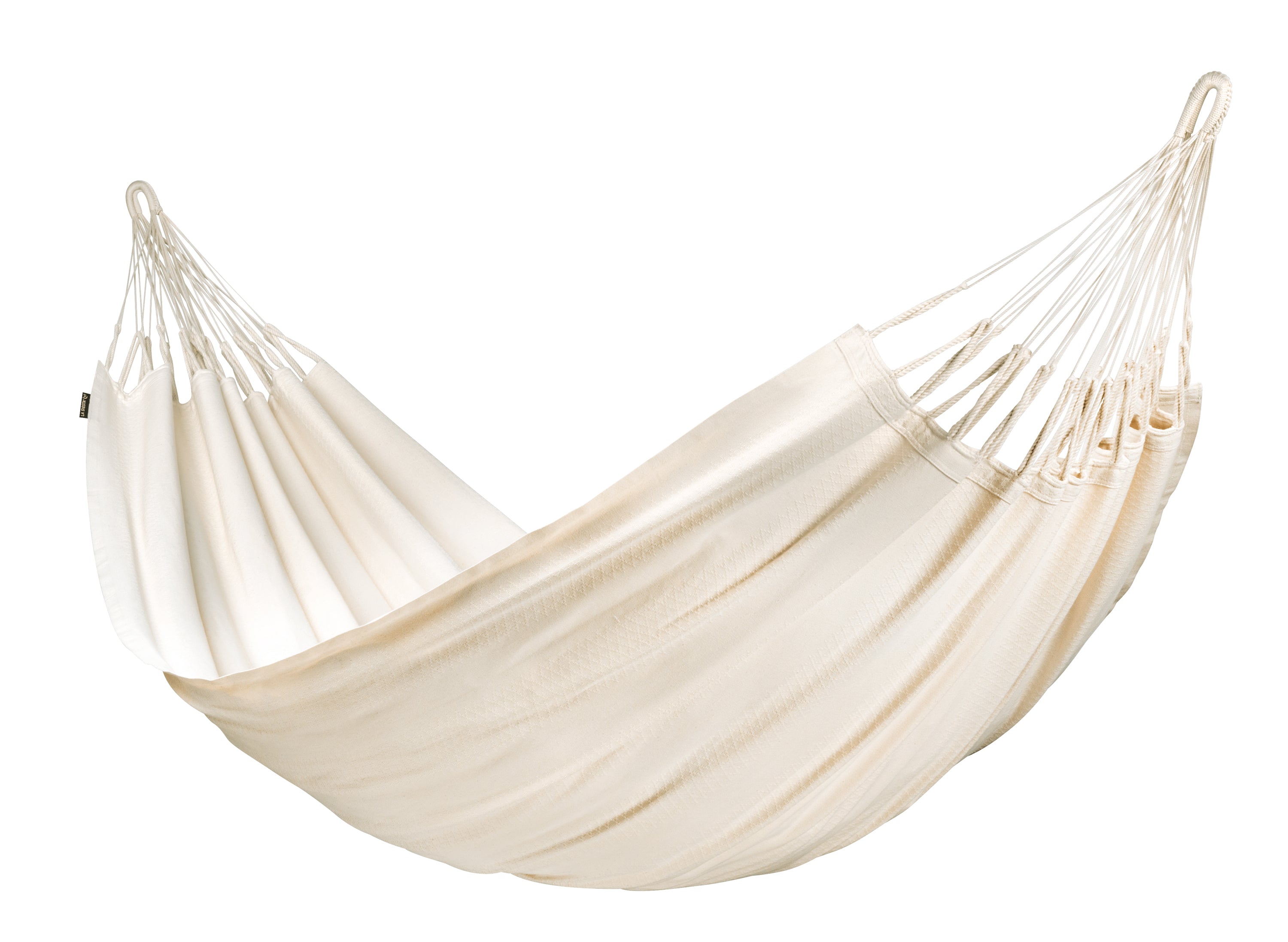 Doppel-Hängematte LA SIESTA Modesta Latte aus Bio-Baumwolle
