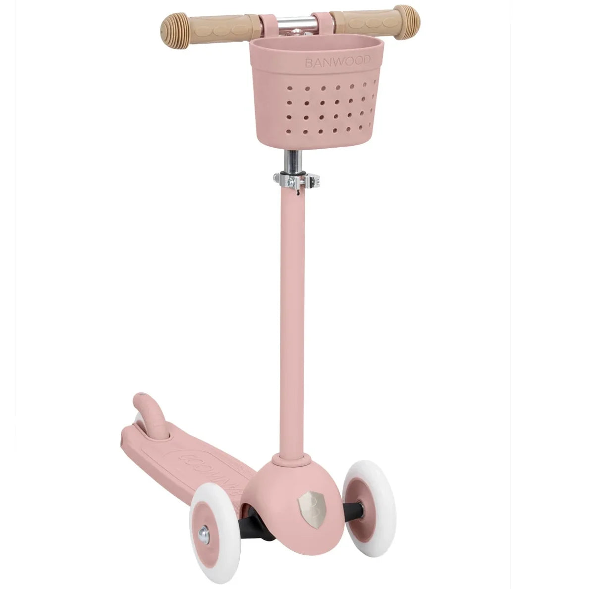 Banwood Eco Scooter Dusty Rose – mit Korb