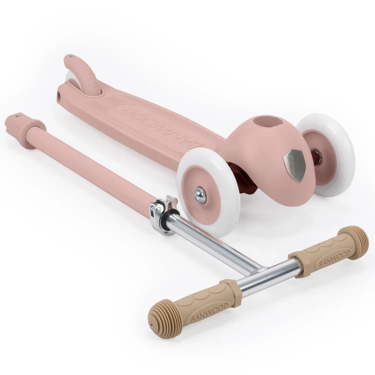 Banwood Eco Scooter Dusty Rose – zusammengeklappt