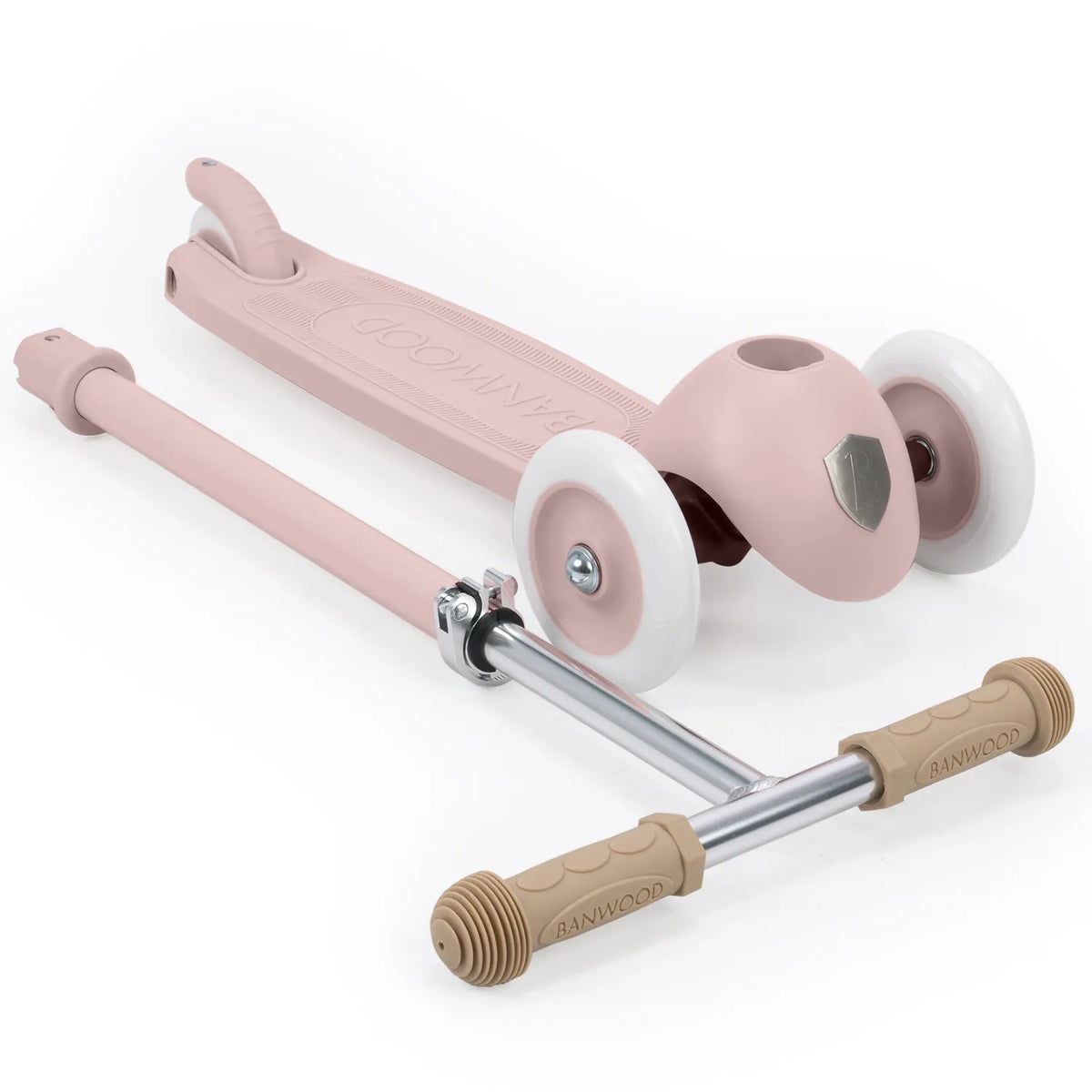 Banwood Eco Scooter Faded Pink – zusammengeklappt
