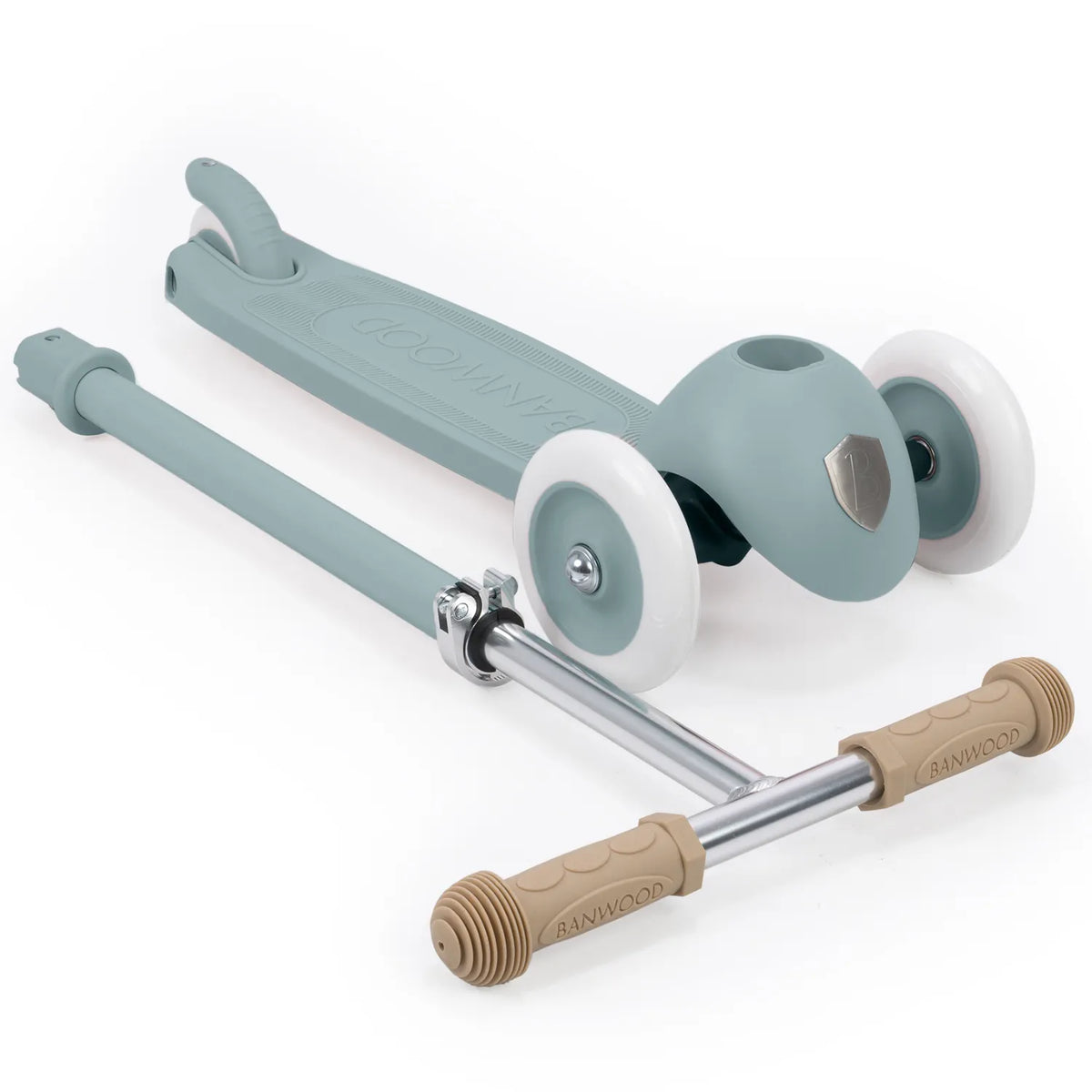 Banwood Eco Scooter Teal – zusammengeklappt