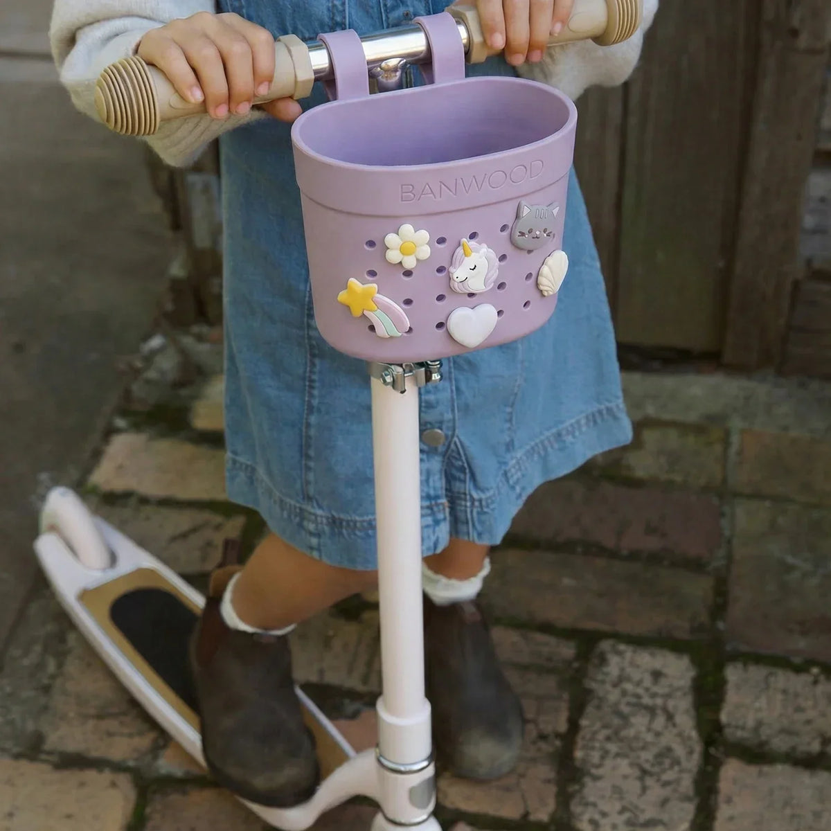 Fahrradkorb Kinder Lavender – Banwood Pin & Ride Korb, Ansicht 5
