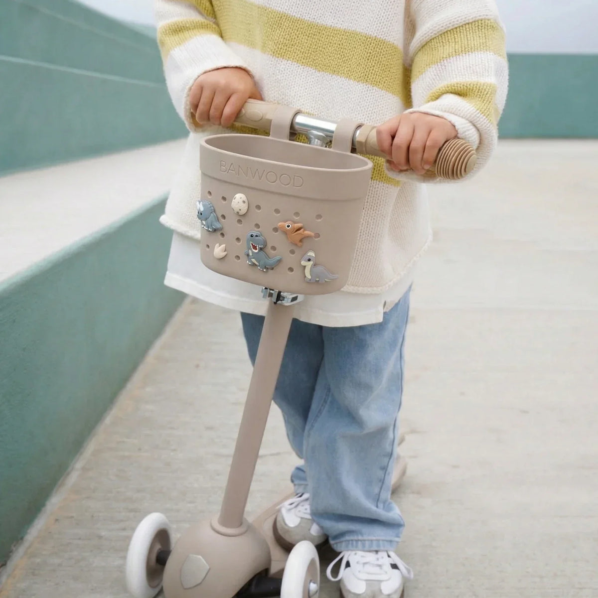 Fahrradkorb Kinder Sand – Banwood Pin & Ride Korb, Ansicht 3