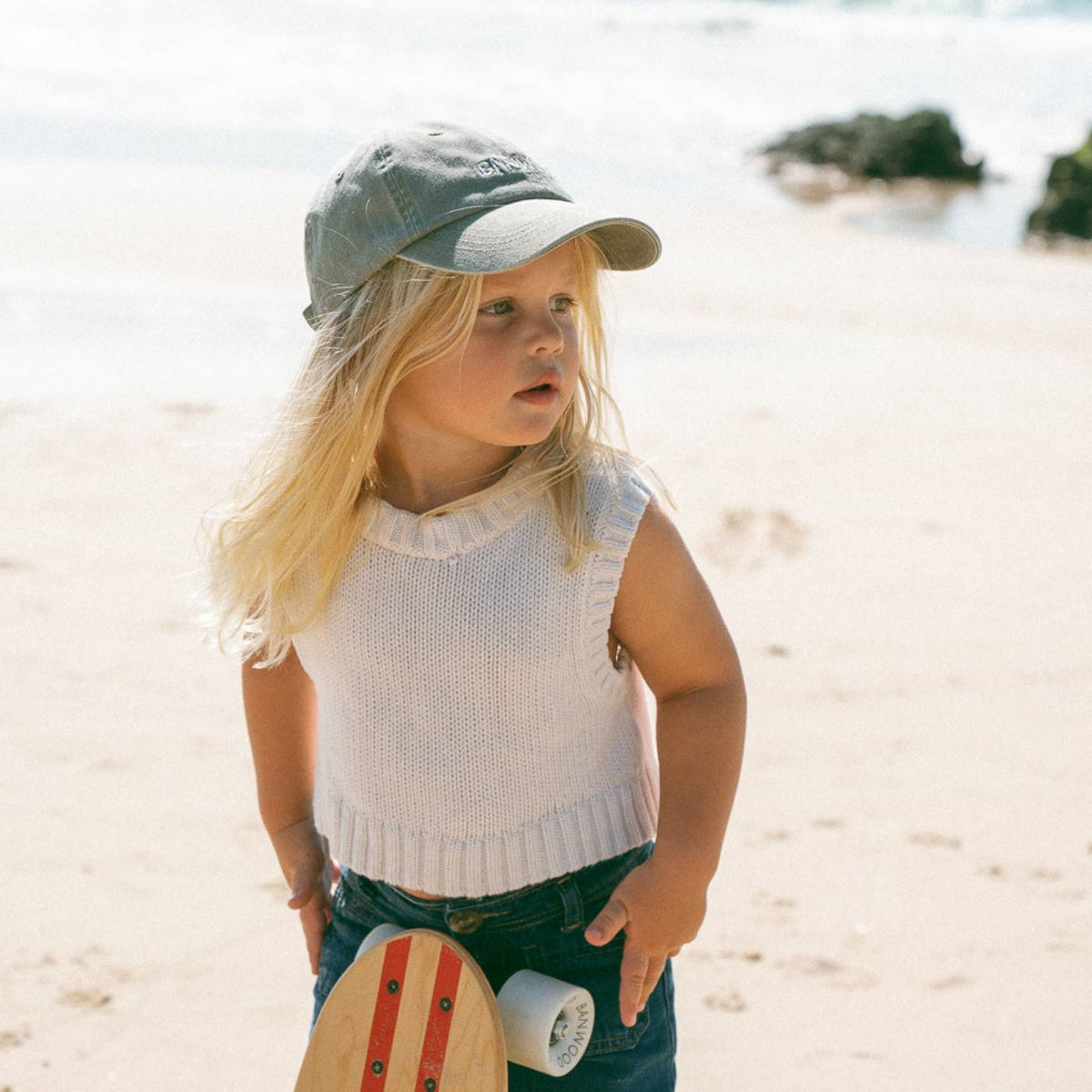 Kinder Cap Salbei – Banwood Washed Cap, Ansicht 4