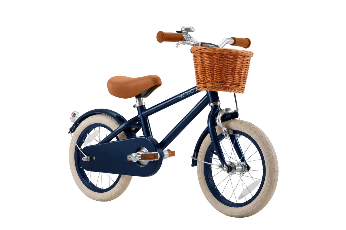 Kinderfahrrad 14 Zoll Marineblau – Banwood Classic Bike, Ansicht 3