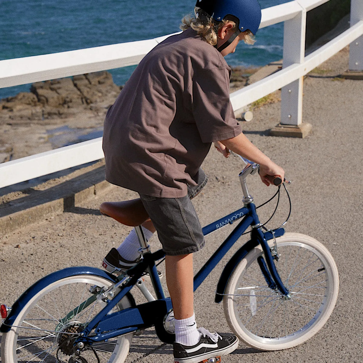 Kinderfahrrad 20 Zoll Marineblau – Banwood Classic Bike, Ansicht 2