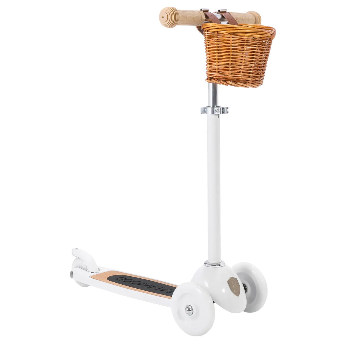 Kinderroller 3 Räder Weiß – Banwood Vintage Scooter, Produktbild