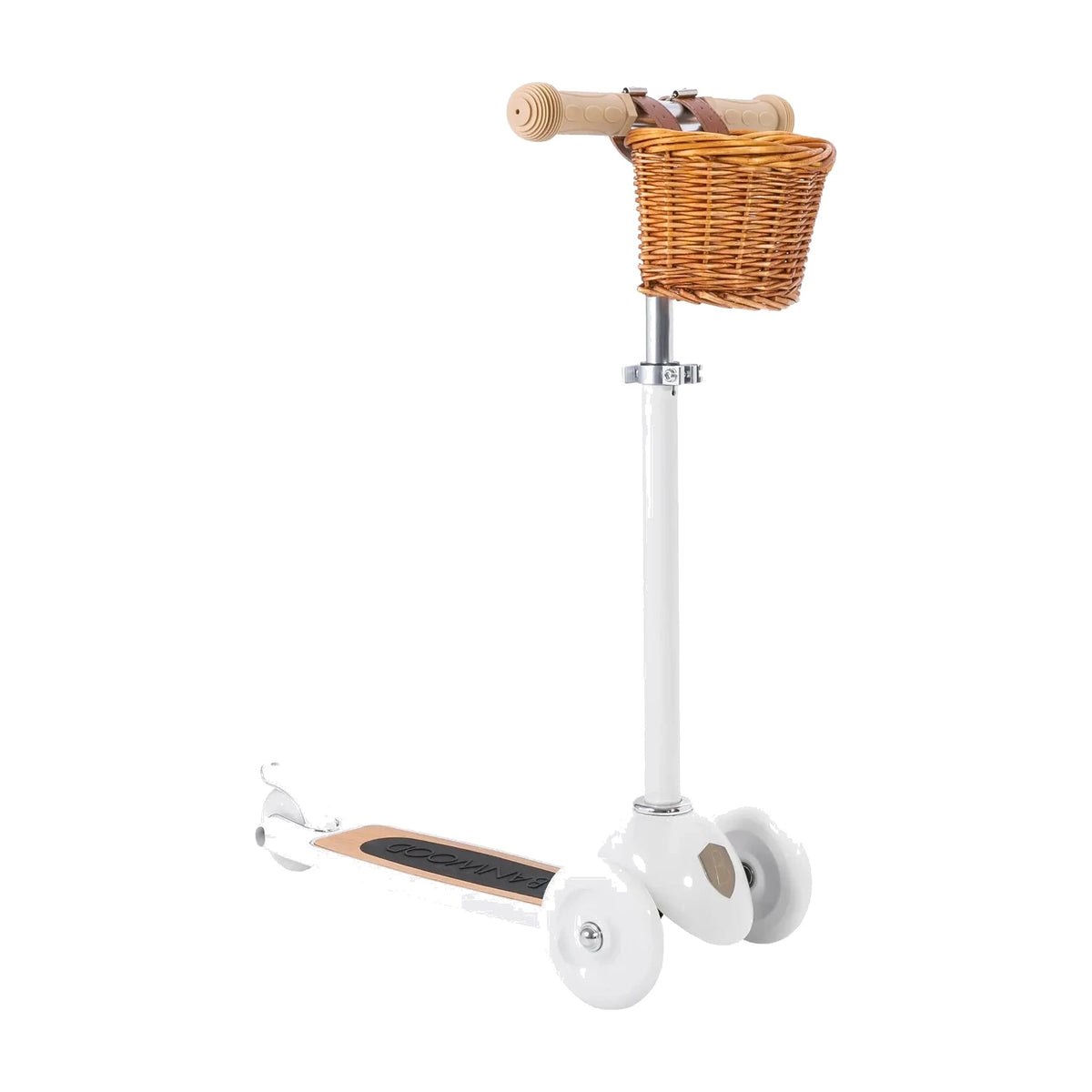 Kinderroller 3 Räder Weiß – Banwood Vintage Scooter, Produktbild