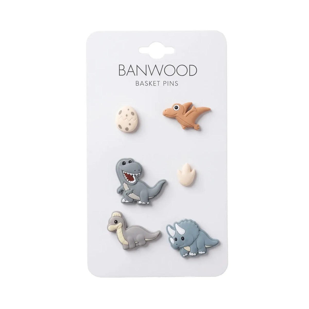 Korb-Pins Dinosaurier – Banwood Pin & Ride (12 Stück), Produktbild