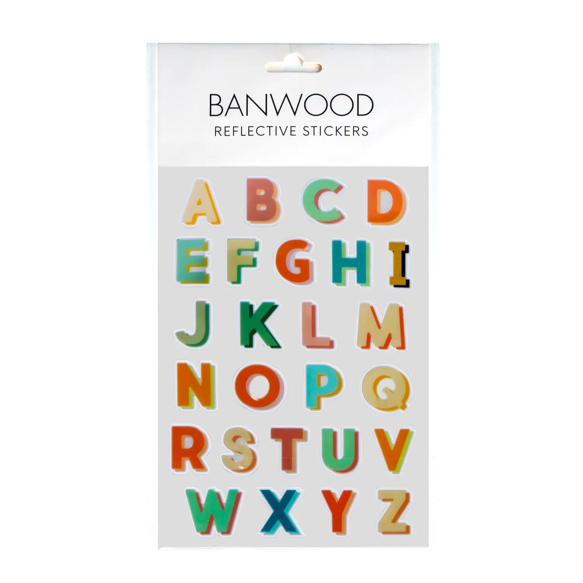 Reflektor-Sticker Buntes Alphabet – Banwood, Produktbild