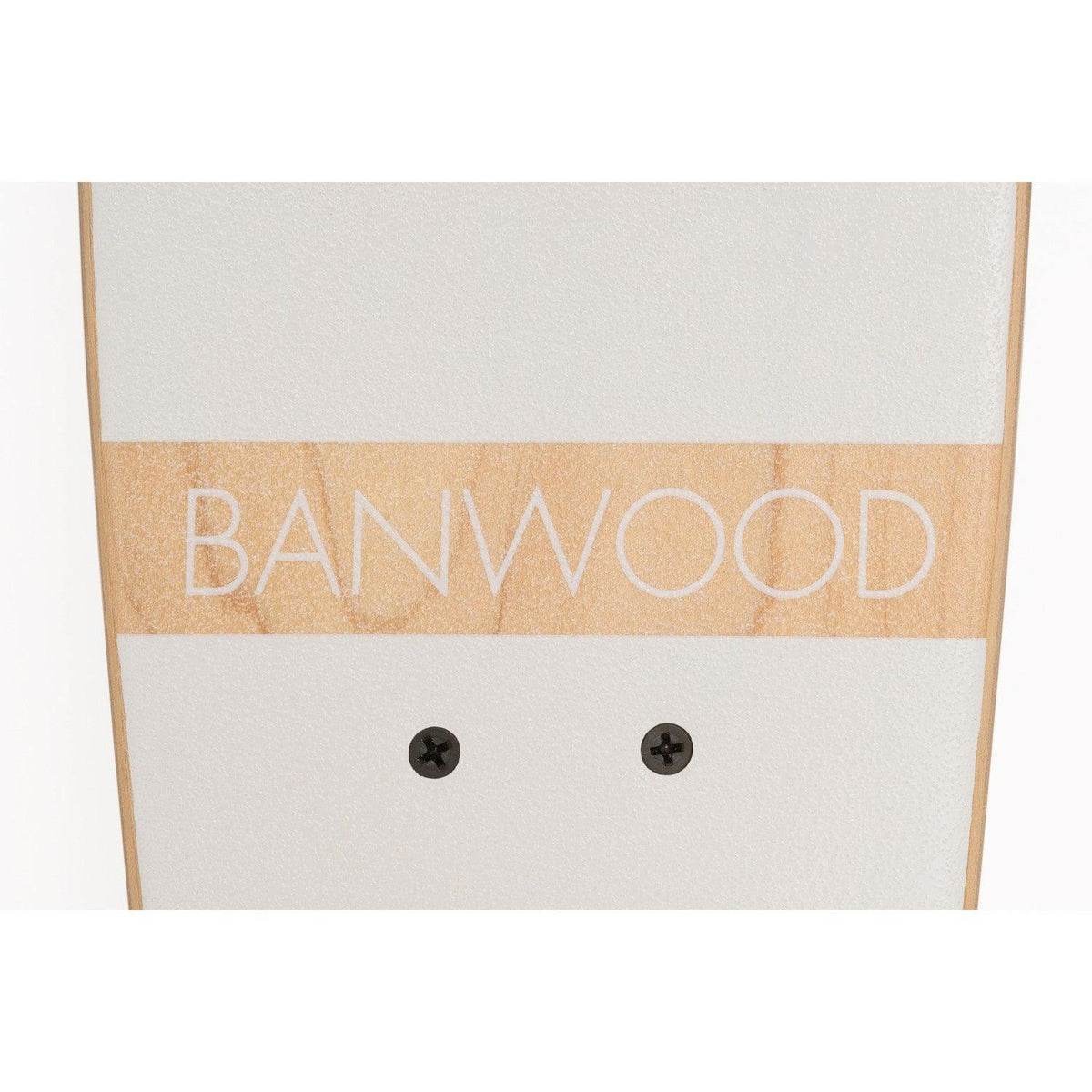 Banwood Skateboard Weiß – Detail der Deckoberfläche