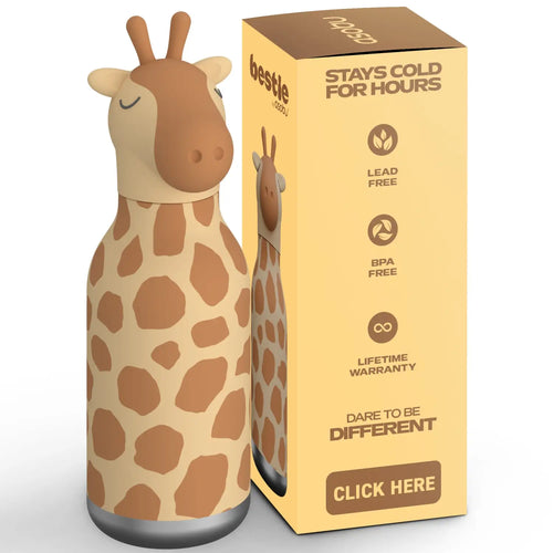 Giraffe Bestie Bottle – isolierte Edelstahl Trinkflasche - Kindertrinkflasche