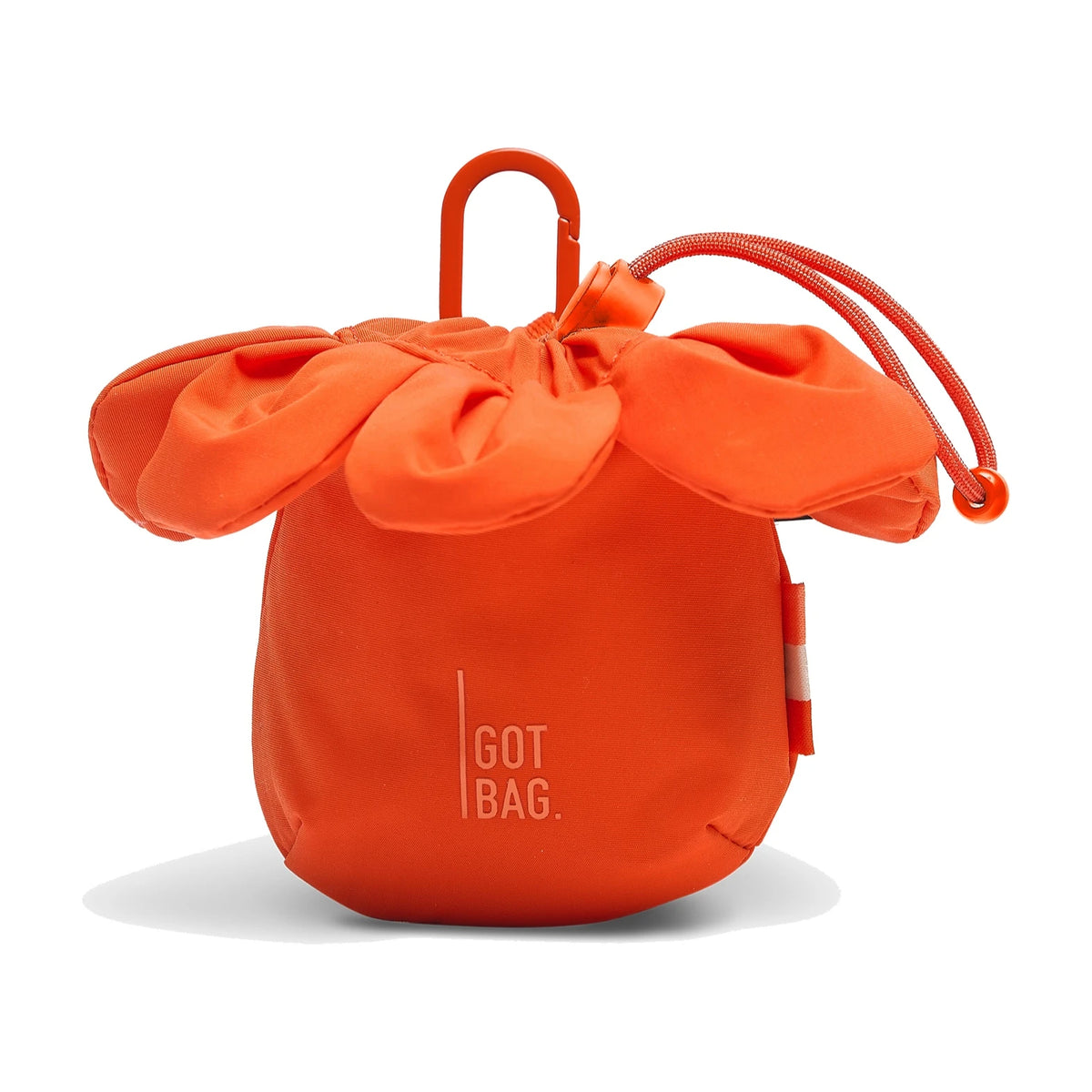 Anemone Charm von GOT BAG in Korallenrot mit Karabinerhaken, Ansicht von vorne