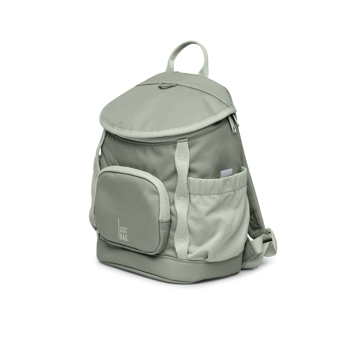 GOT BAG Kids Adventure Daypack Kinderrucksack in Salbeigrün (bass), in diagonaler Ansicht
