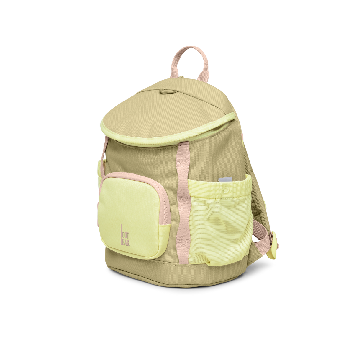 GOT BAG Kids Adventure Daypack Kinderrucksack in Pistaziengrün (nori), in diagonaler Ansicht