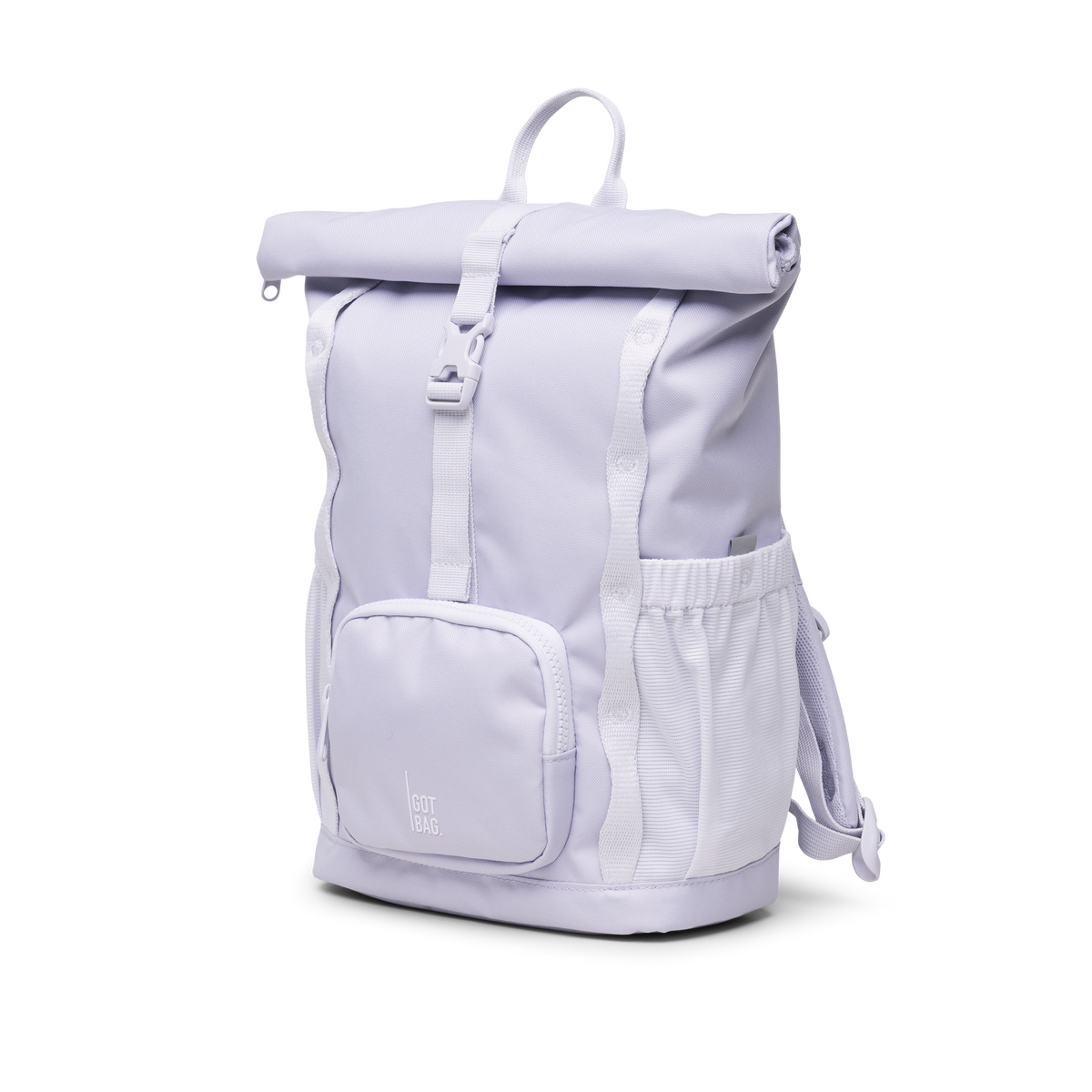 GOT BAG Kids Adventure Rolltop Kinderrucksack in Flieder (purple coral), in Schrägansicht