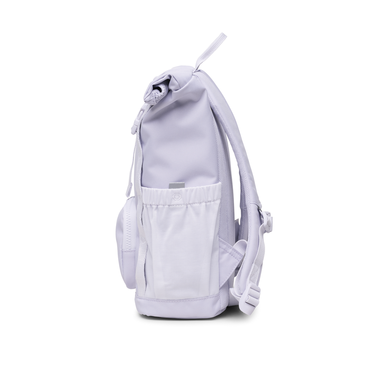 GOT BAG Kids Adventure Rolltop Kinderrucksack in Flieder (purple coral), in Seitenansicht