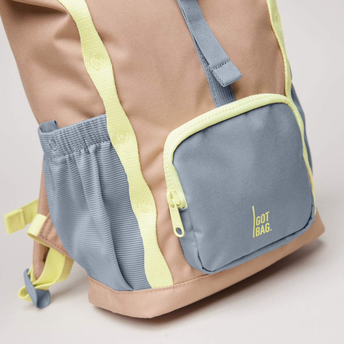 GOT BAG Kids Adventure Rolltop Kinderrucksack in Beige (sandbar), Detailaufnahme