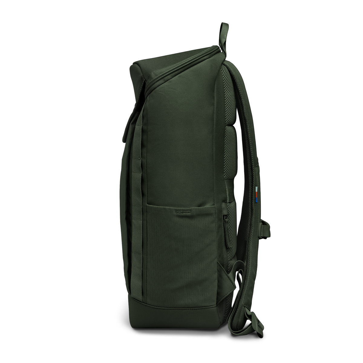 GOT BAG Pro Pack Laptoprucksack in Dunkelgrün (algae), als Studioaufnahme in Seitenansicht