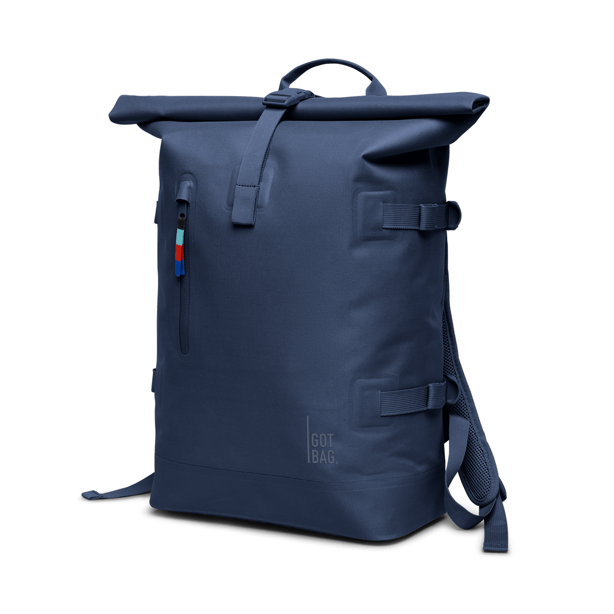 GOT BAG Rolltop 2.0 Rolltop-Rucksack in dunkelblau (deep ocean), schräg von vorn