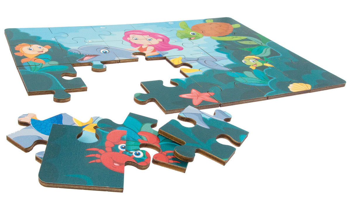 Holzpuzzle 24 Teile Meerjungfrau Ansicht 2