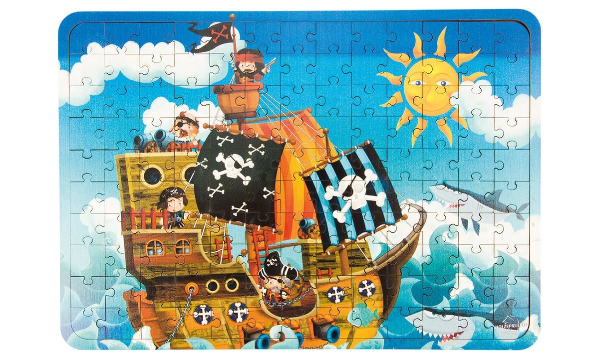 Holzpuzzle 130 Teile Piratenschiff