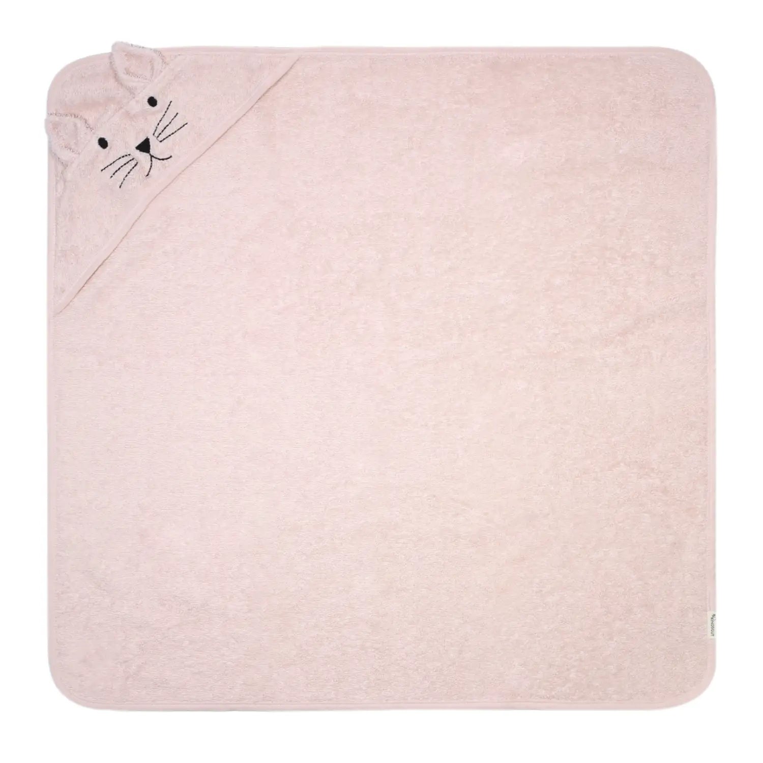 Kapuzenhandtuch Katze – 100 % Baumwolle - Rosa