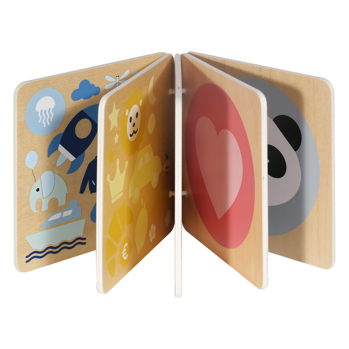 Babybuch aus Holz Farben von Kindsgut – Produktfoto 5