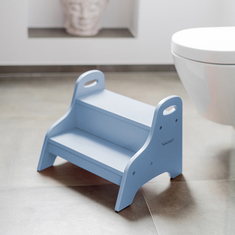 Holztritt für Kinder Taubenblau von Kindsgut – Produktfoto 2
