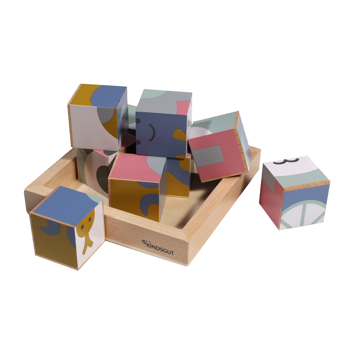 Würfelpuzzle Holz Tiere von Kindsgut – Produktfoto 5