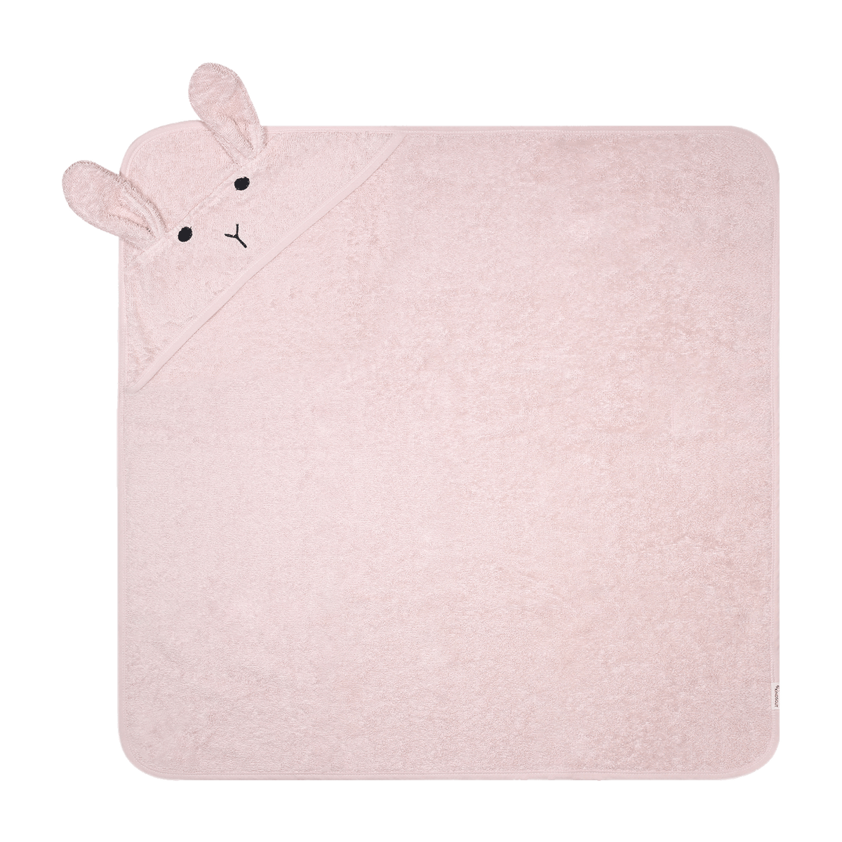 Kapuzenhandtuch Hase aus Baumwolle Rosa von Kindsgut – Produktfoto 1