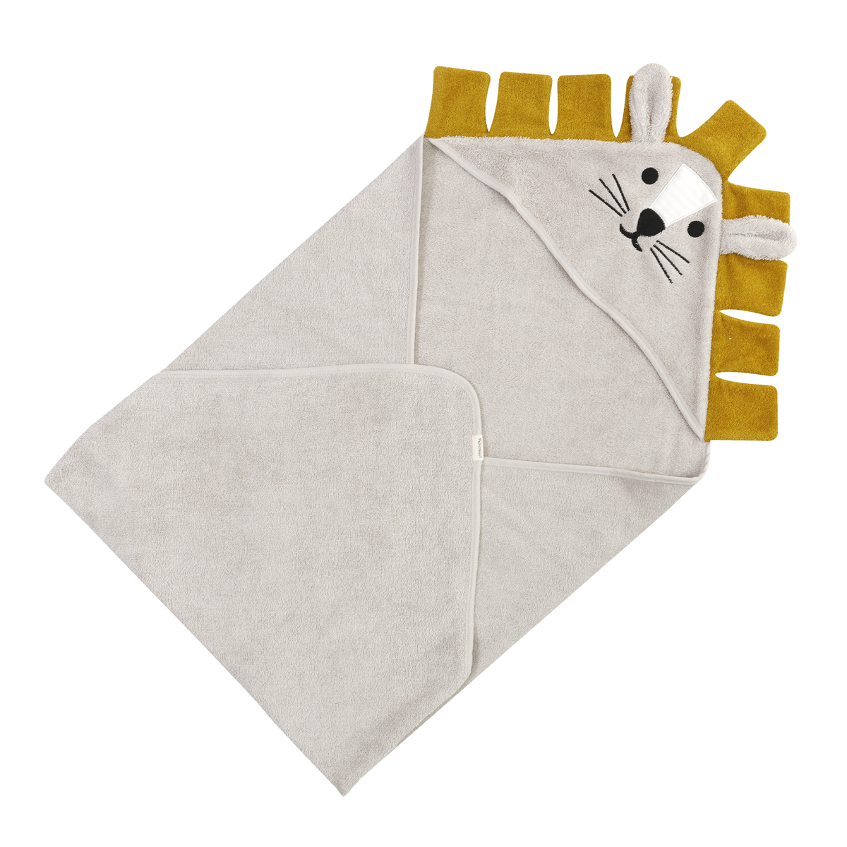 Kapuzenhandtuch Tiermotiv Löwe 100 x 100 cm von Kindsgut – Produktfoto 6