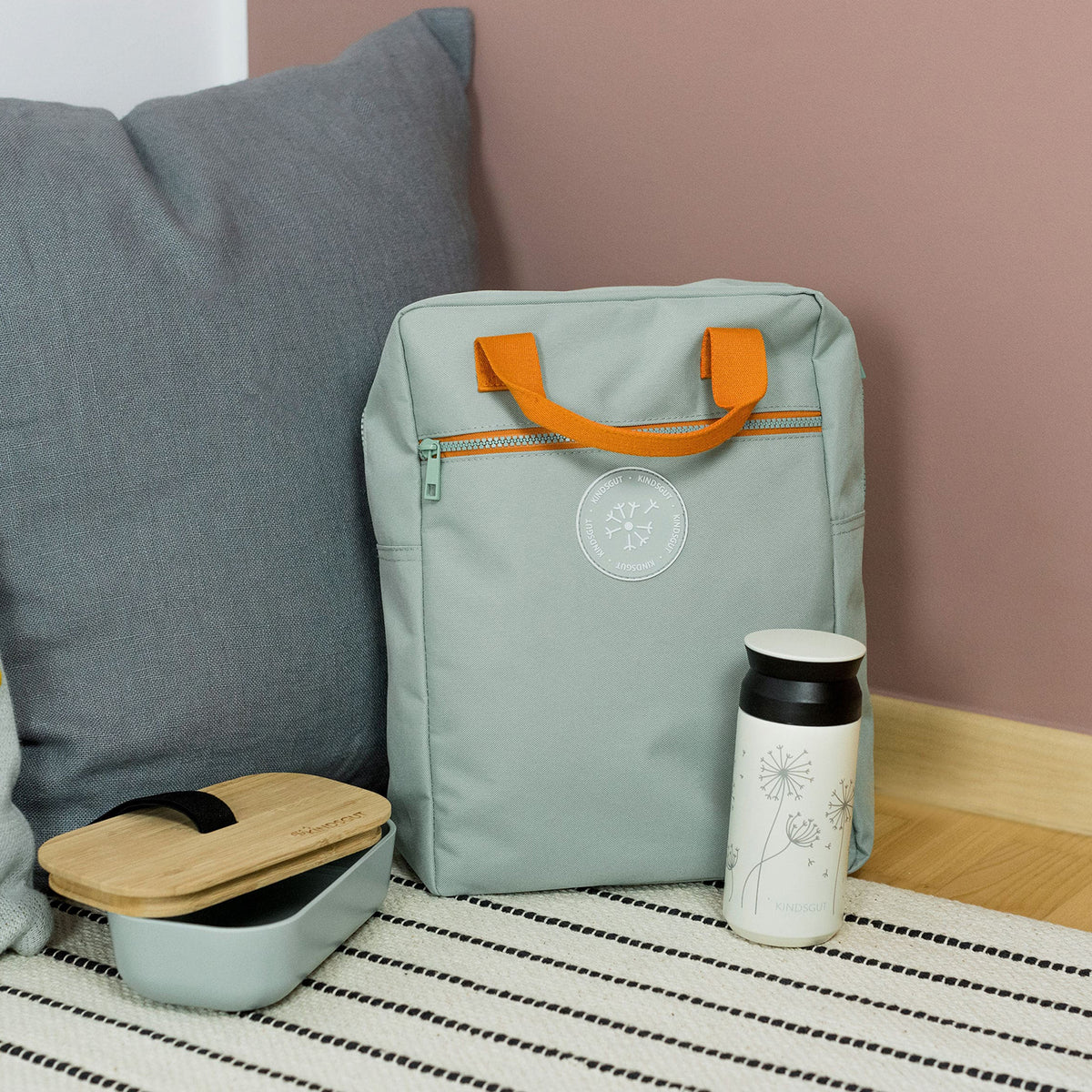 Kinderrucksack aus recycelten PET-Flaschen Maxi Aquamarin von Kindsgut – Anwendungsbild 4