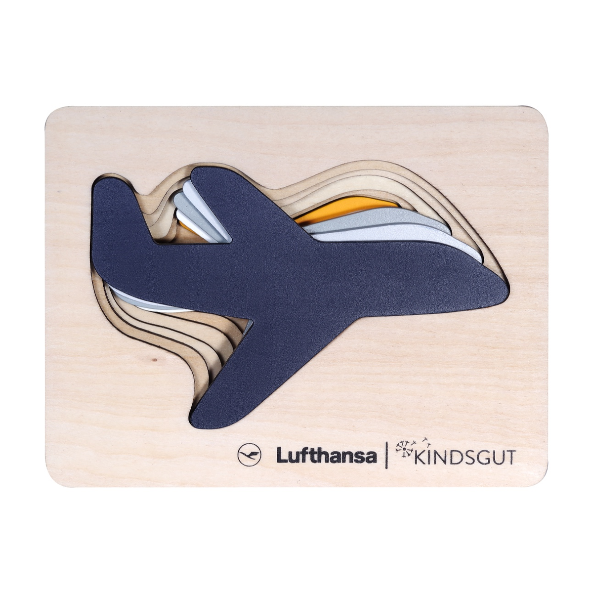 Lagenpuzzle Flugzeug aus Holz von Kindsgut – Produktfoto 1