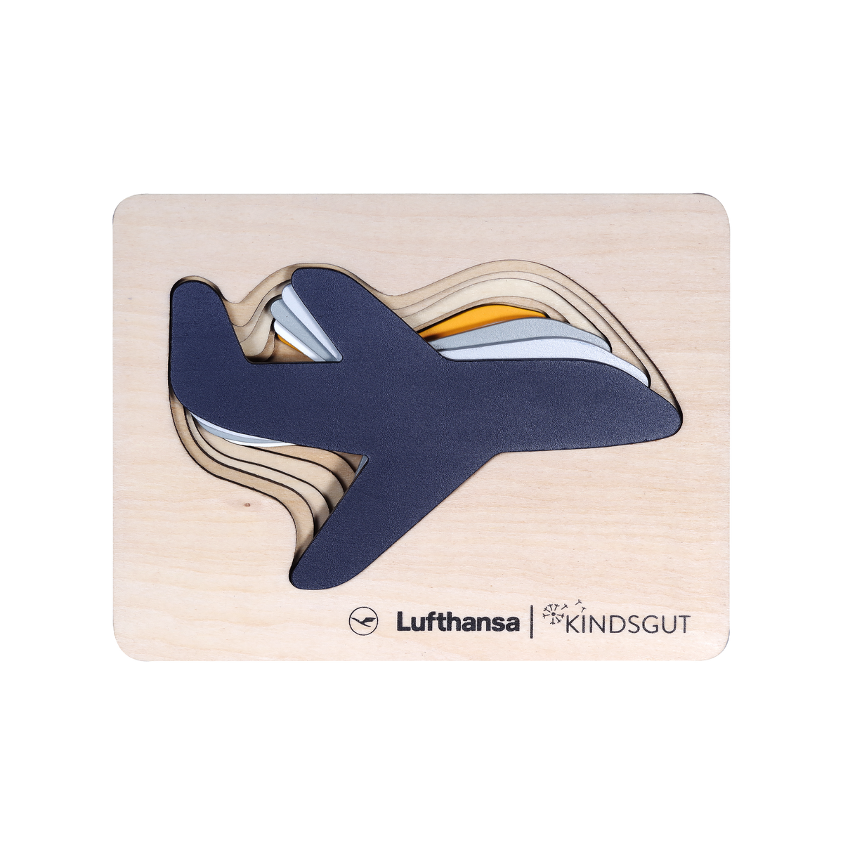 Lagenpuzzle Flugzeug aus Holz von Kindsgut – Produktfoto 1