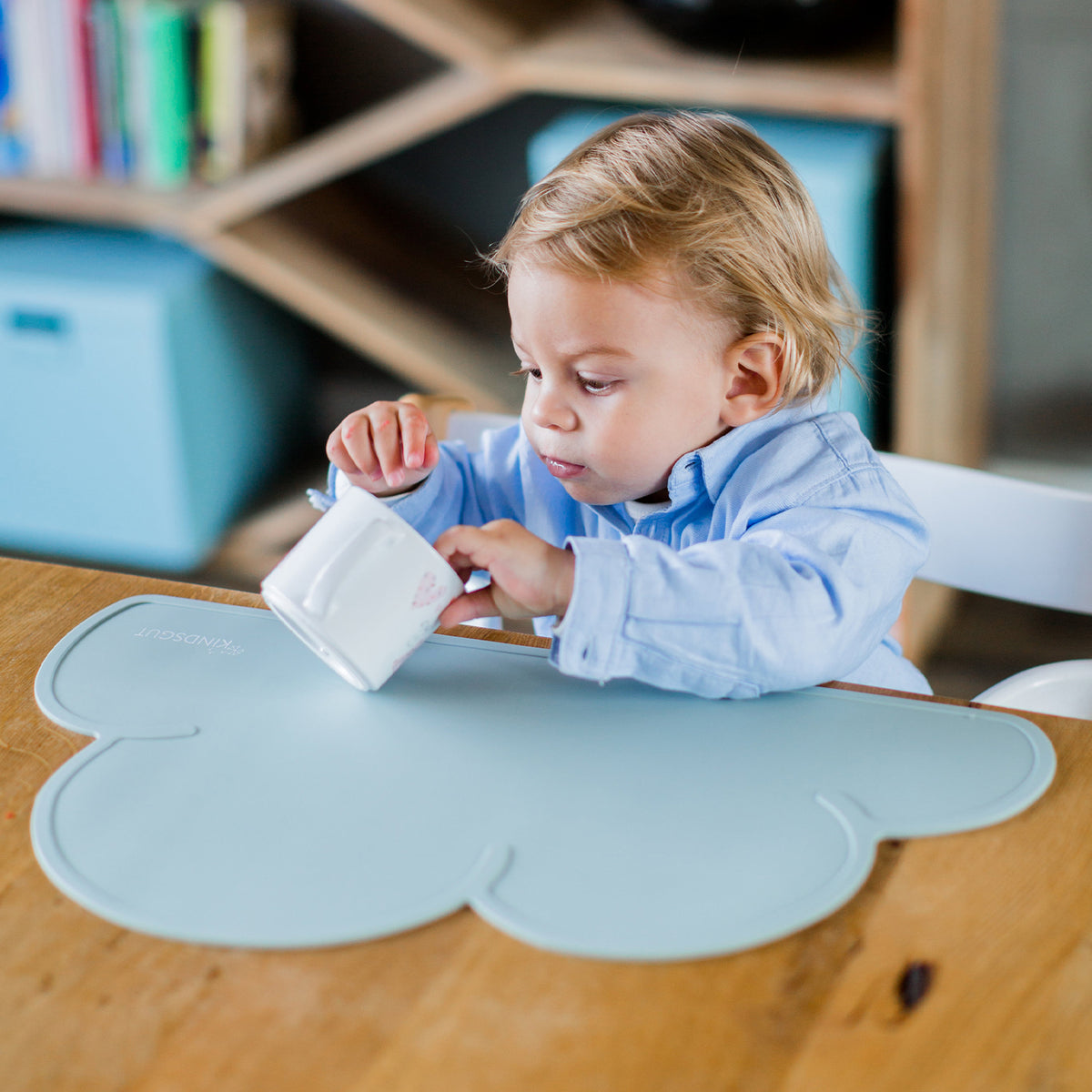 Silikon-Platzset Wolke für Kinder Aquamarin von Kindsgut – Anwendungsbild 4