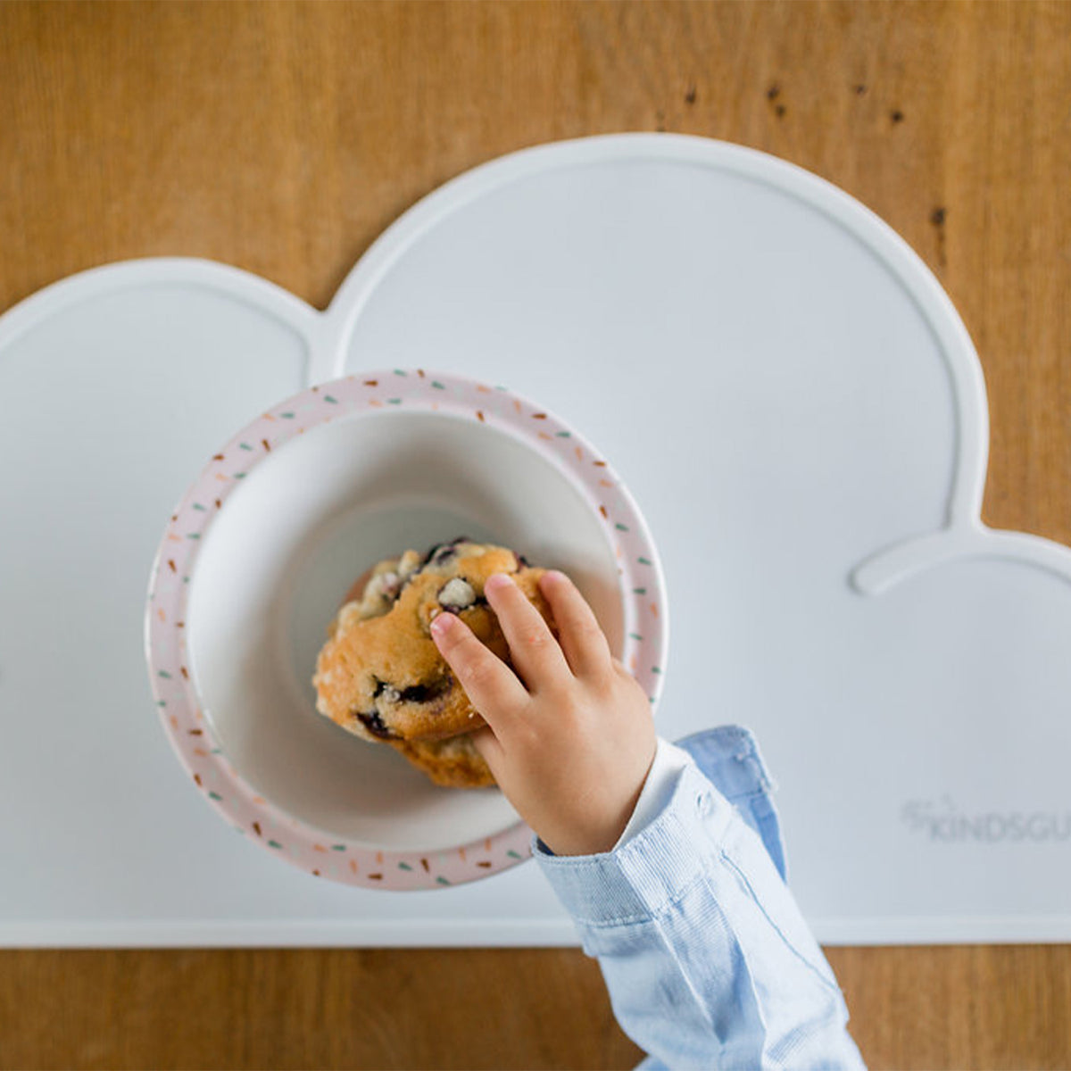 Silikon-Platzset Wolke für Kinder Weiß von Kindsgut – Anwendungsbild 2