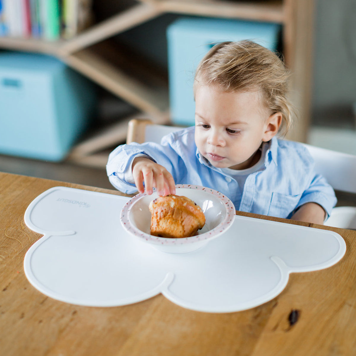 Silikon-Platzset Wolke für Kinder Weiß von Kindsgut – Anwendungsbild 3