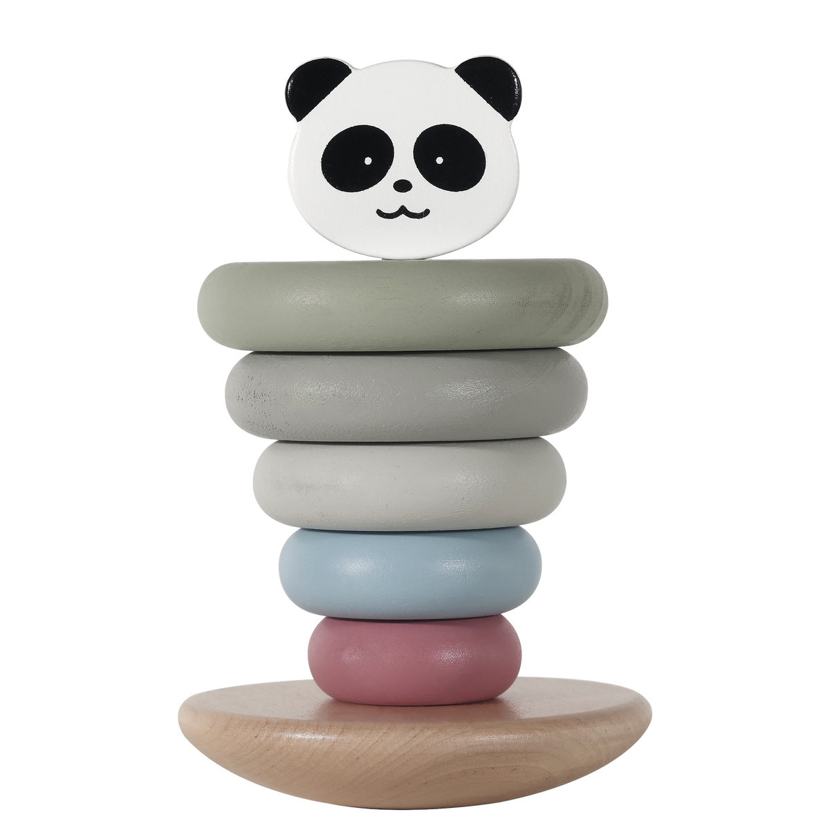 Stapelturm aus Holz mit Tiermotiv Panda von Kindsgut – Produktfoto 6