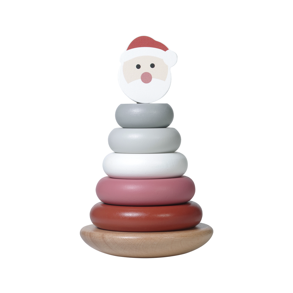 Stapelturm Weihnachten aus Holz Weihnachtsmann von Kindsgut – Produktfoto 1