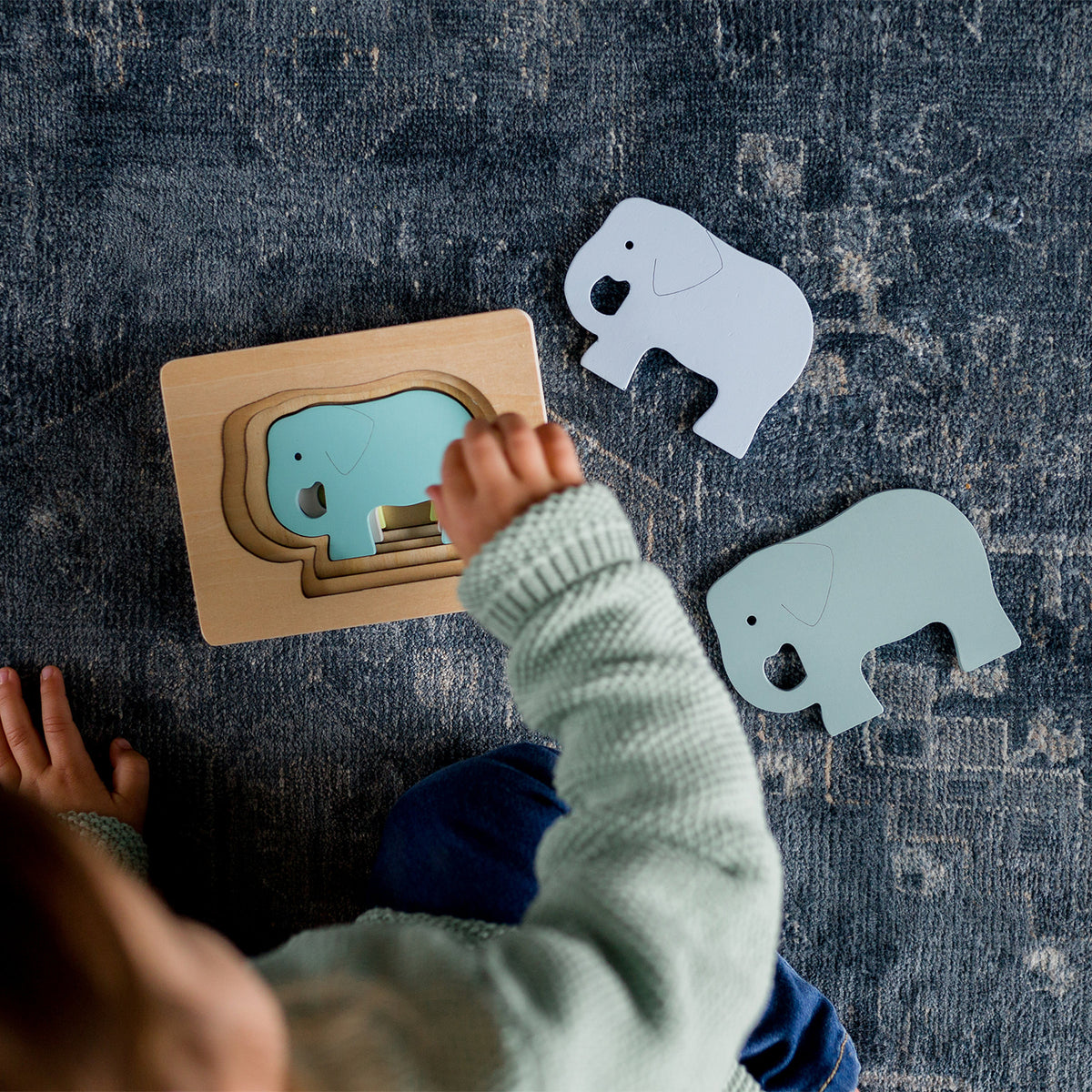 Tier-Puzzle Holz Elefant von Kindsgut – Anwendungsbild 4